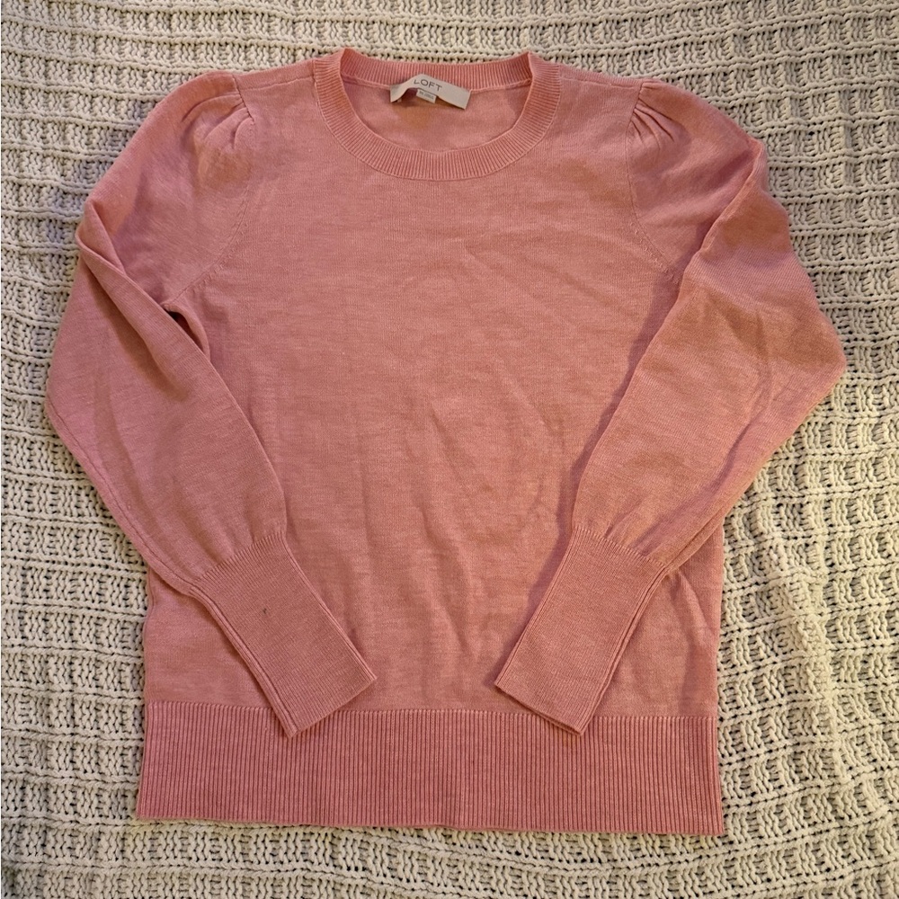 Spring pink sweater from Loft